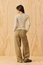 Ruby - Esme Long Sleeve Top, Grey Marle Butter Stripe