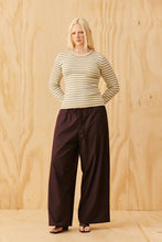 Ruby - Esme Long Sleeve Top, Grey Marle Butter Stripe