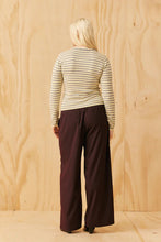 Ruby - Esme Long Sleeve Top, Grey Marle Butter Stripe