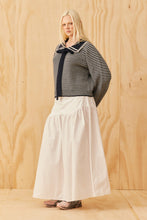 Ruby - Swann Sweater, Navy Grey Stripe