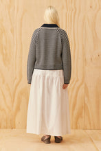 Ruby - Swann Sweater, Navy Grey Stripe