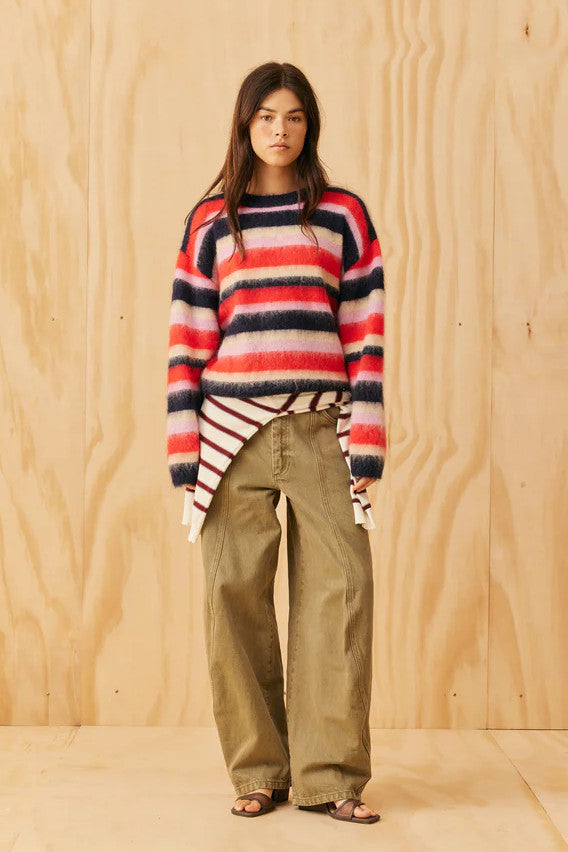 Ruby - Velma Sweater, Velvet Berry Stripe