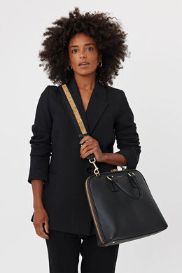 Saben - Feature Bag Strap, Bronze and Black Stripe
