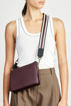 Saben - Feature Bag Strap, Black / White / Merlot