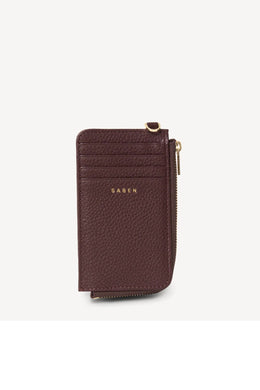 Saben - Winona Card Holder, Merlot