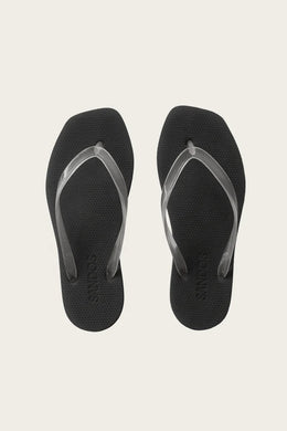 Sandos - Jelly Jandal, Clear/ Black