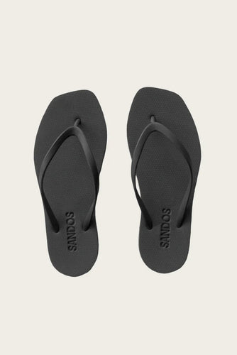 Sandos - Square Jandal, Black