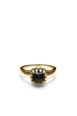 Stolen Girlfriends Club Jewellery - Baby Claw Ring, 18K Gold Plated/ Onyx