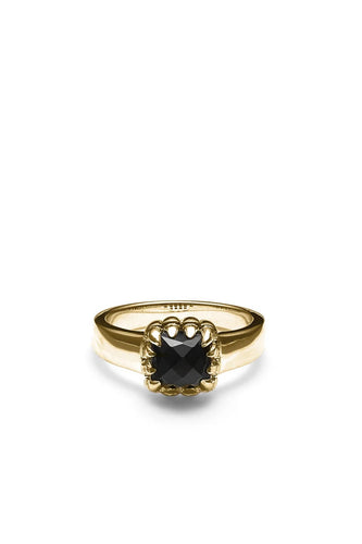 Stolen Girlfriends Club Jewellery - Baby Claw Ring, 18K Gold Plated/ Onyx
