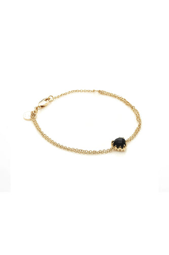 Stolen Girlfriends Club Jewellery - Love Claw Bracelet, Onyx / Gold Plated