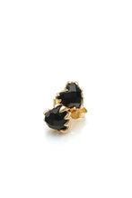 Stolen Girlfriends Club Jewellery - Love Claw Earrings in Onyx / Gold Plated