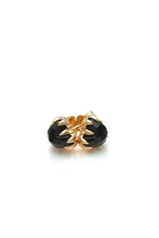 Stolen Girlfriends Club Jewellery - Love Claw Earrings in Onyx / Gold Plated