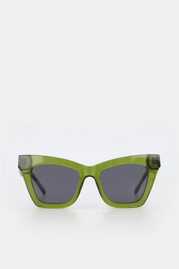 Isle Of Eden - Sienna Sunglasses, Bottle Green