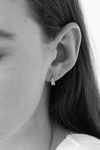 Sophie - Rock Stacker Huggies, Silver