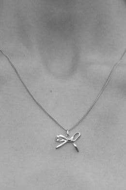 Meadowlark - Bow Charm Necklace, Sterling Silver