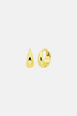 Sophie - Drop Huggies 14mm, Gold