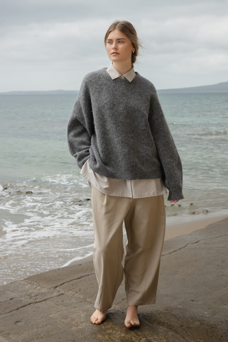 Sophie - Effortless Twill Pant, Oat