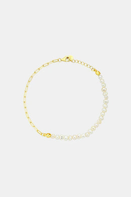 Sophie - Pearl Mini Link Bracelet, Gold