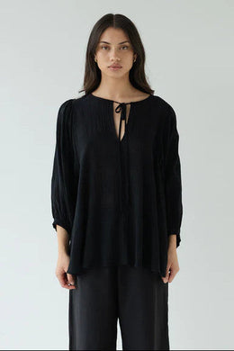 Sophie - Tie Top, Black