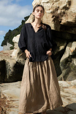 Sophie - Tie Top, Black