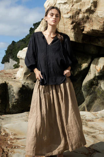 Sophie - Tie Top, Black