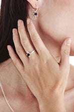 Stolen Girlfriends Club Jewellery - Cosmic Spike Ring, Sterling Silver/Onyx