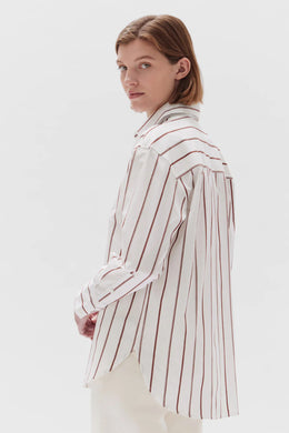 Assembly Label - Everyday Poplin Shirt, Sumac Stripe