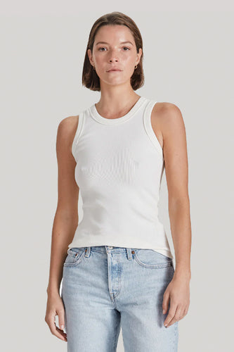 Commoners - Fitted Rib Tank, White