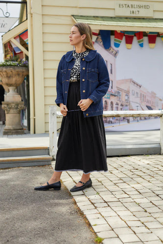 Thing Thing - Bowtique Shacket, Indigo Denim