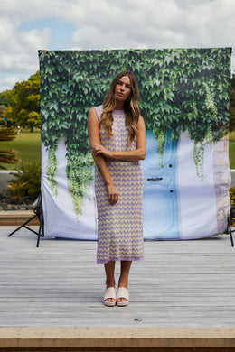 Thing Thing - Squiggle Tank Dress, Creamy Lilac