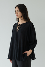 Sophie - Tie Top, Black