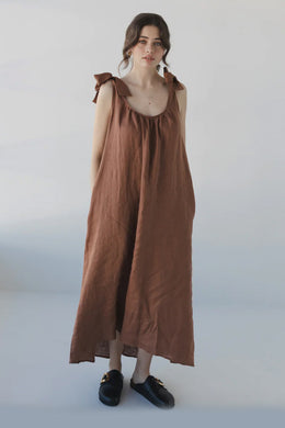 Sophie - Bow Dress, Earth