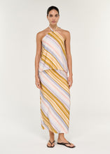 Staple The Label - Veda Midi Skirt, Gold Multi Stripe