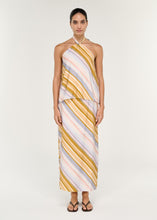 Staple The Label - Veda Midi Skirt, Gold Multi Stripe