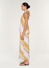 Staple The Label - Veda Midi Skirt, Gold Multi Stripe