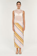 Staple The Label - Veda Midi Skirt, Gold Multi Stripe