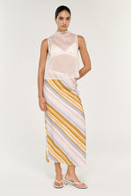Staple The Label - Veda Midi Skirt, Gold Multi Stripe