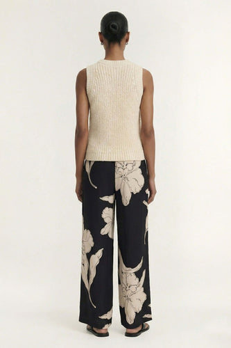 Staple The Label - Veda Relaxed Pant, Black/Cream Floral