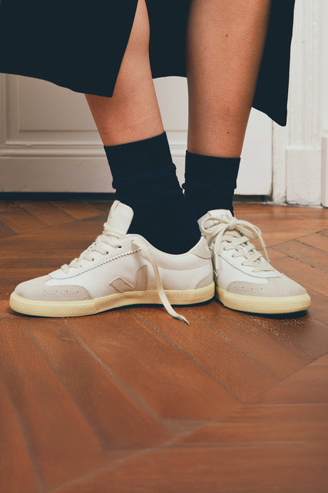 Veja - Volley Leather Sneaker, White/ Natural