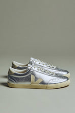 Veja - Volley Leather Sneaker, Silver/ Pierre