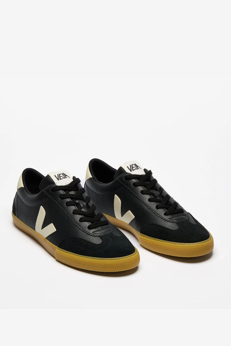 Veja - Volley Leather Sneaker, Black / Pierre
