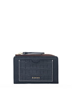 Saben - Wednesday Wallet, Black Croc / White Stitch