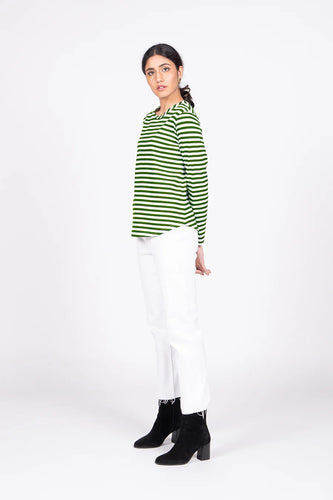 Wilson Trollope - Emilia Top L/S, Forest Stripe