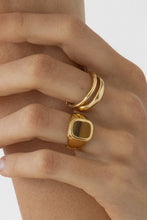 Flash Jewellery - Waves Ring Set, 14K Recycled Gold Vermeil