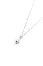 Stolen Girlfriends Club Jewellery - Lucky Star Necklace in Sterling Silver / Garnet