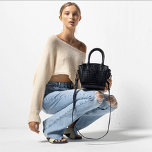 Status Anxiety - Worst Behind Us Bag, Black Croc Emboss