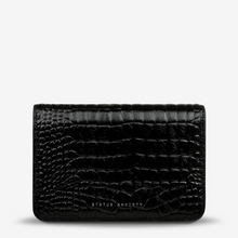 Status Anxiety - She Burns Bag, Black Croc Emboss