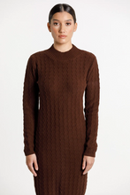 Thing Thing - Zigzag Turtle Neck Dress, Chocolate