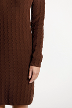 Thing Thing - Zigzag Turtle Neck Dress, Chocolate