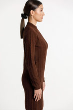 Thing Thing - Zigzag Turtle Neck Dress, Chocolate